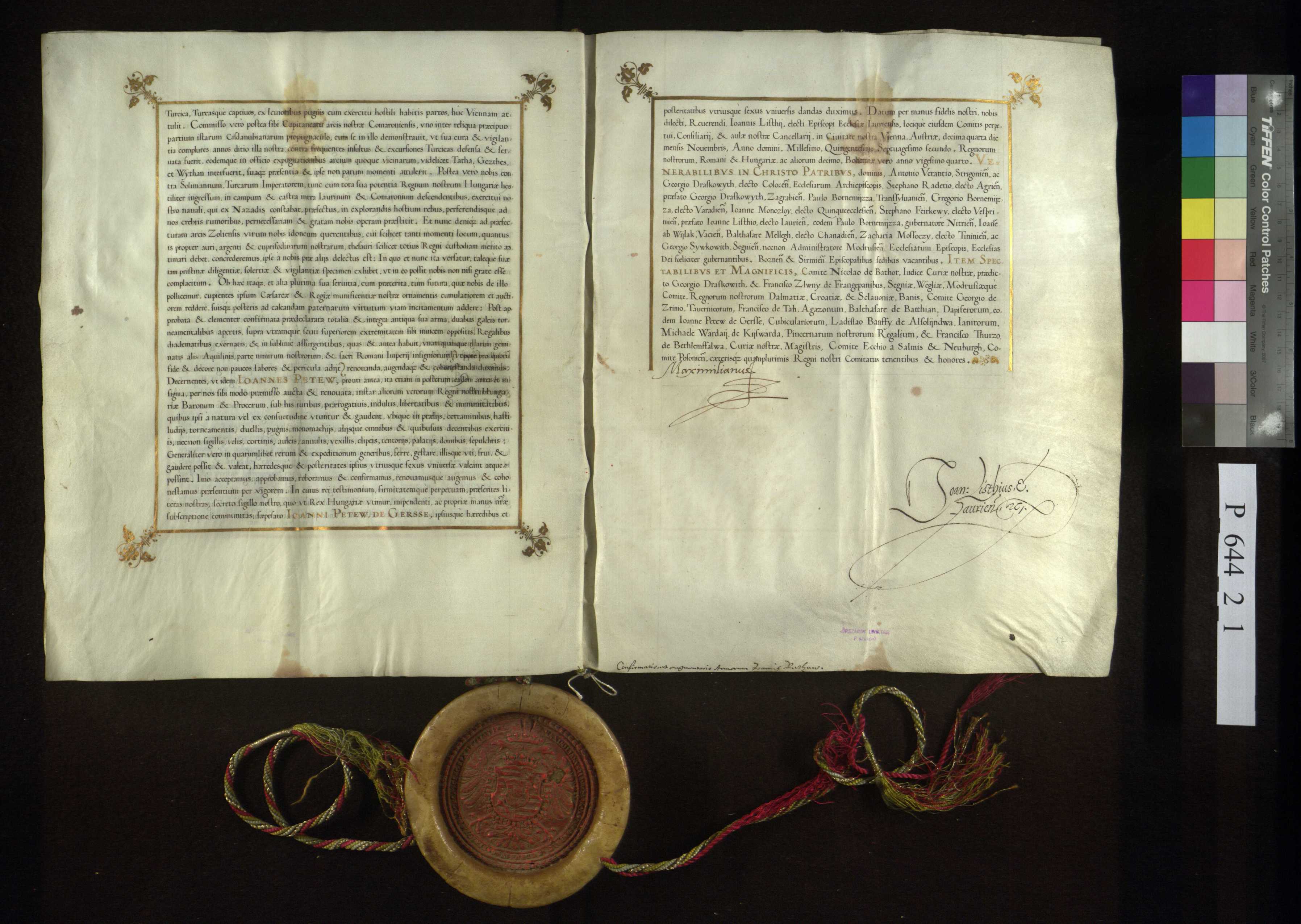 http://images.monasterium.net/illum/IllUrk/1572-11-14_Wien_Maximilian-II_Wappen-f-Johann Pethoe de Gerse III_HU_MNL_OL_P_644_0002_0001_orig_06.jpg